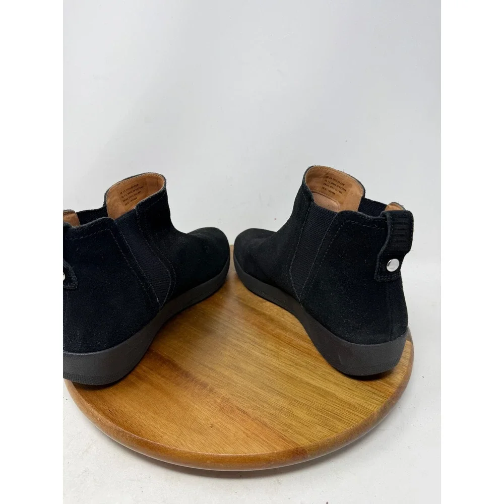FitFlop Sumi Black Suede Chelsea Ankle Boots Womens 7.5‎ C47-001 Supercomff